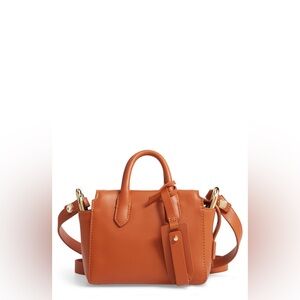 J.Crew Mini Harper Leather Satchel - brown bag EUC